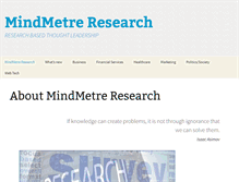 Tablet Screenshot of mindmetreresearch.com